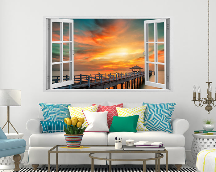 IMPRESSIVE 3D WINDOW WALL DECALS, REMOVABLE WALL STICKERS, WALL DECOR