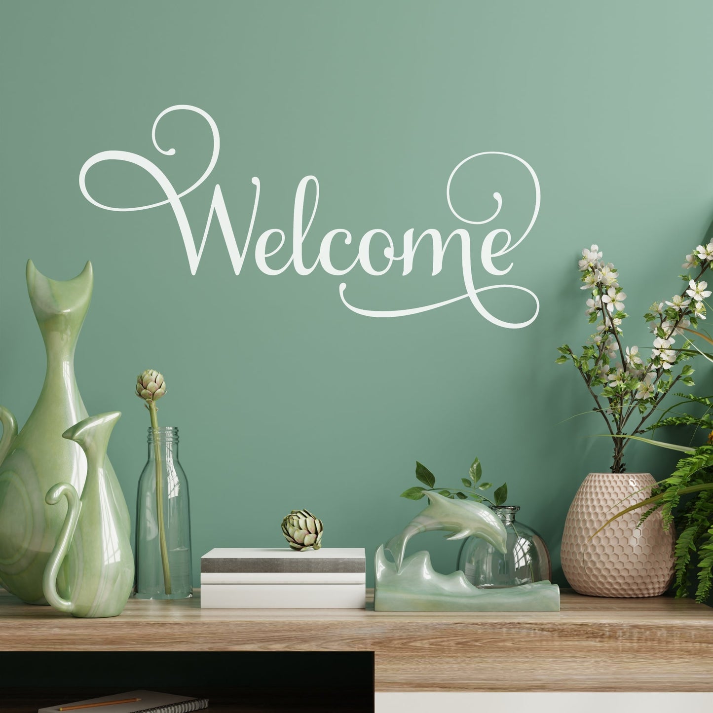 Decor - Welcome Removable Vinyl Wall Decal - Easy Peel and Stick Wall