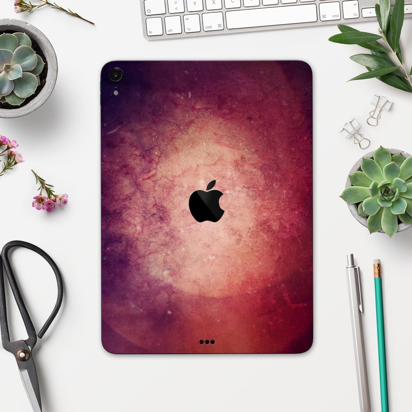 Abstract Fire & Ice V20 - Full Body Skin Decal for the Apple iPad Pro