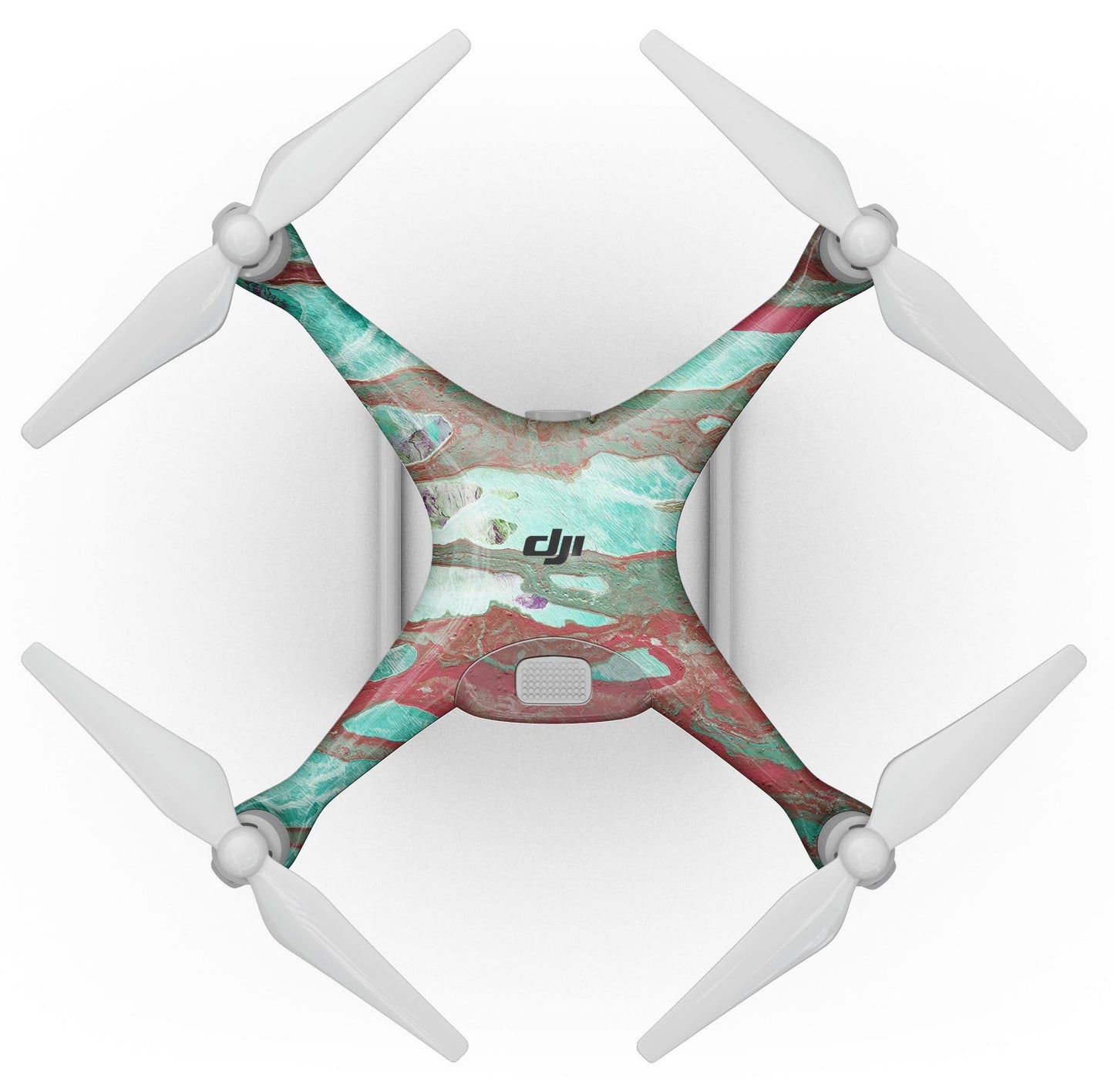 Abstract Wet Paint Mint Rustic - Full-Body Skin Kit for the DJI