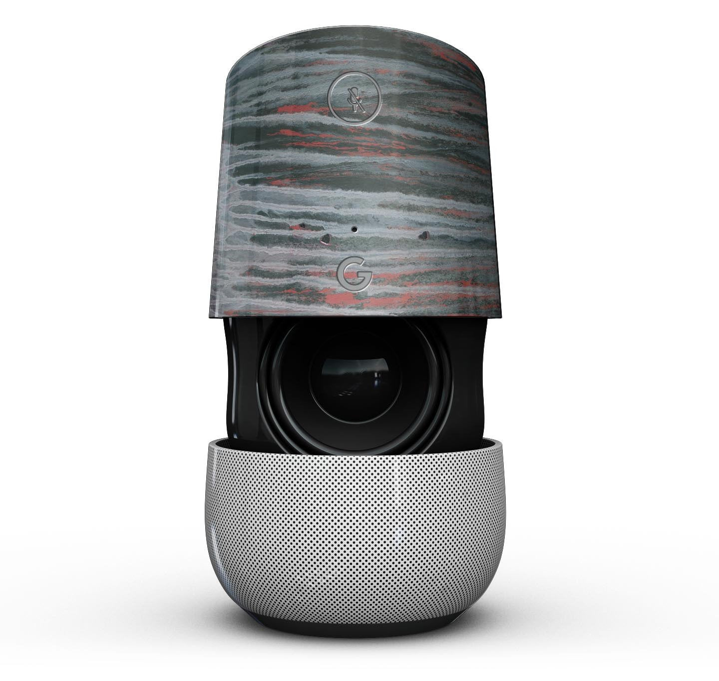 Abstract Wet Paint Smoke Red - Full-Body Skin Kit for the Google Home