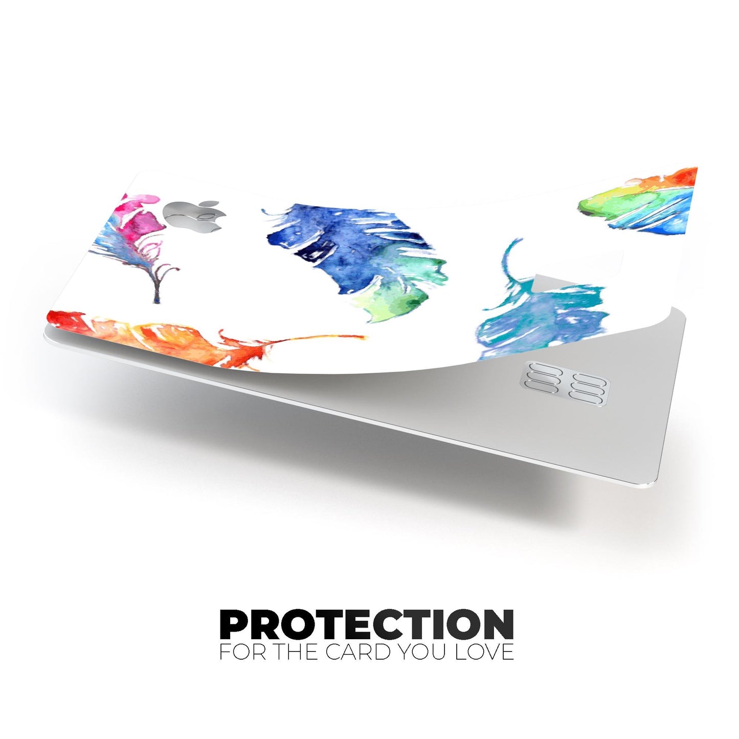 Colorful Watercolor Feathers - Premium Protective Decal Skin-Kit for