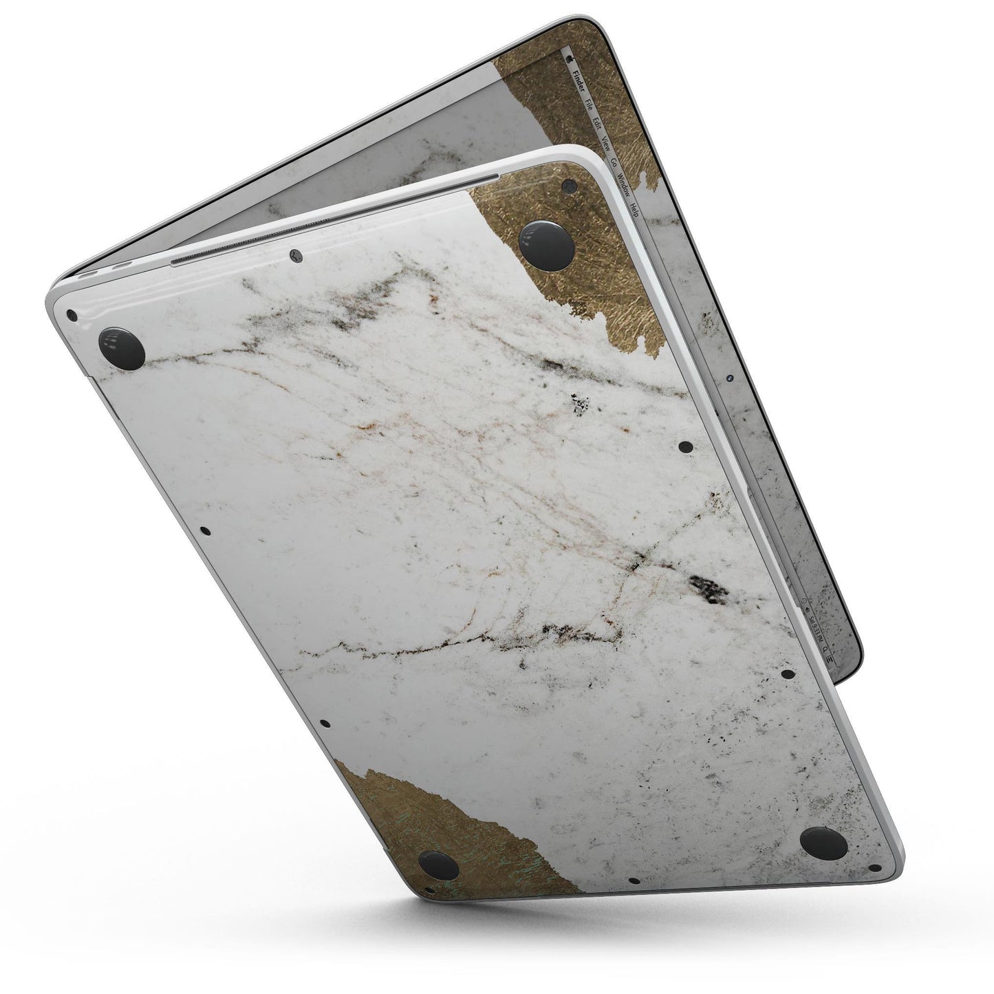 Gold Foiled Marble v2 - 13" MacBook Pro without Touch Bar Skin Kit