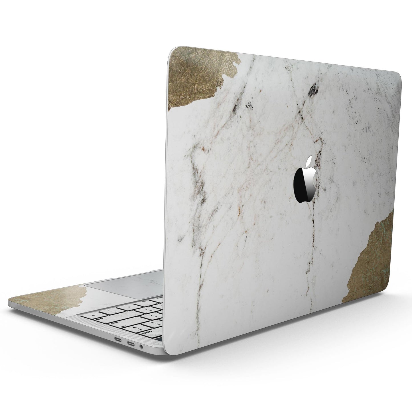 Gold Foiled Marble v2 - 13" MacBook Pro without Touch Bar Skin Kit