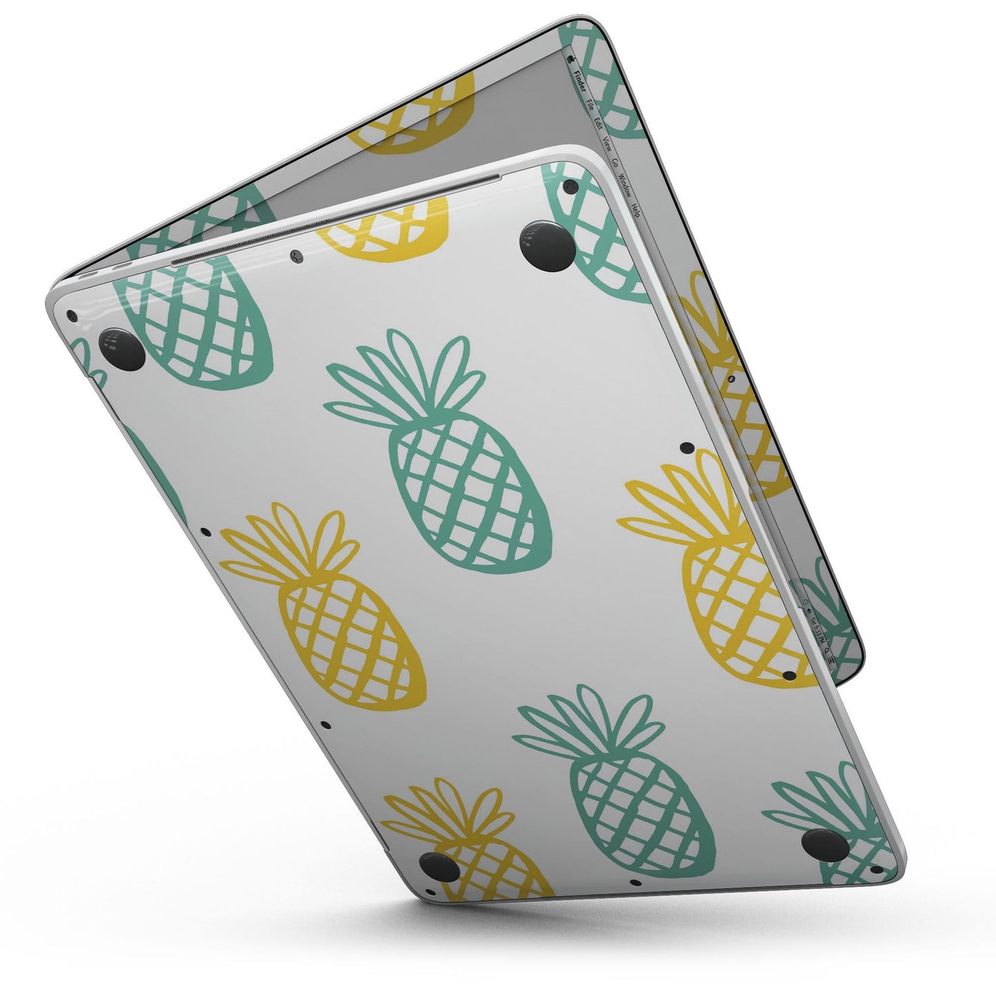 Gold and Mint Pineapple - 13" MacBook Pro without Touch Bar Skin Kit