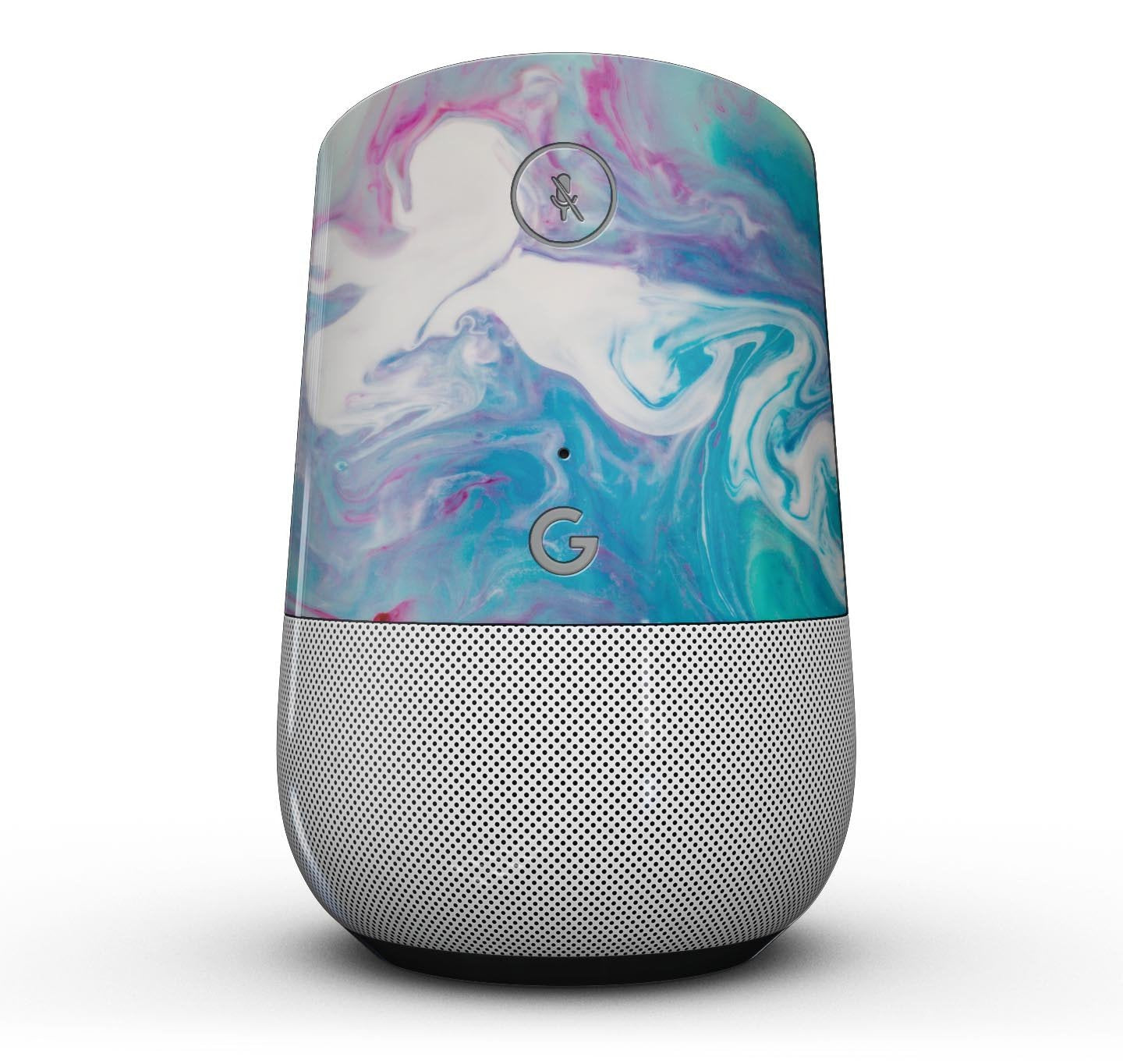 Marbleized Blue Paradise V45 - Full-Body Skin Kit for the Google Home