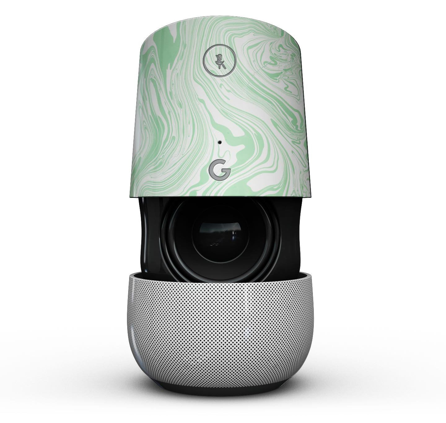 Marbleized Swirling Green - Full-Body Skin Kit for the Google Home