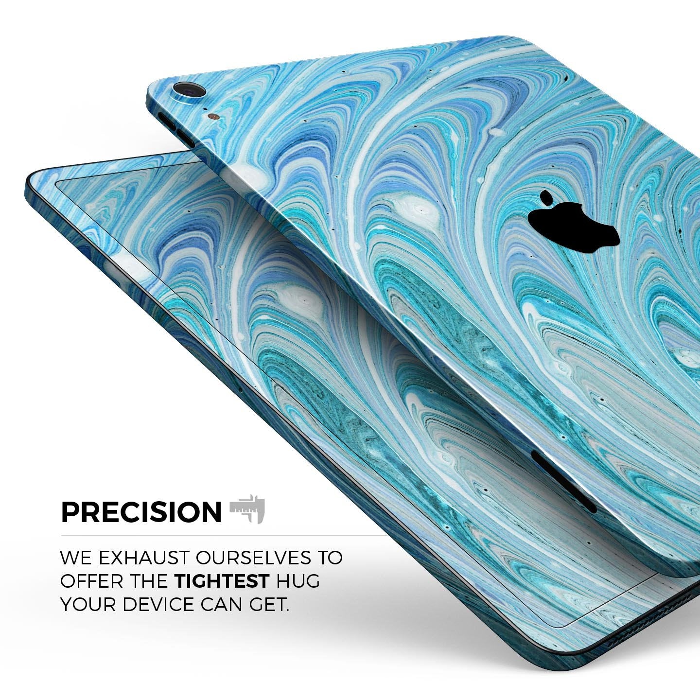 Mixed Blue Oil - Full Body Skin Decal for the Apple iPad Pro 12.9",