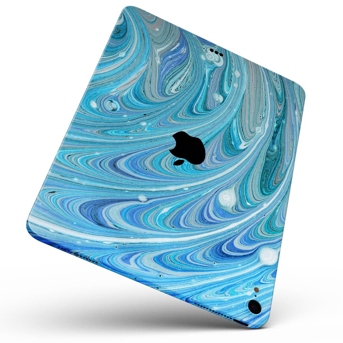Mixed Blue Oil - Full Body Skin Decal for the Apple iPad Pro 12.9",