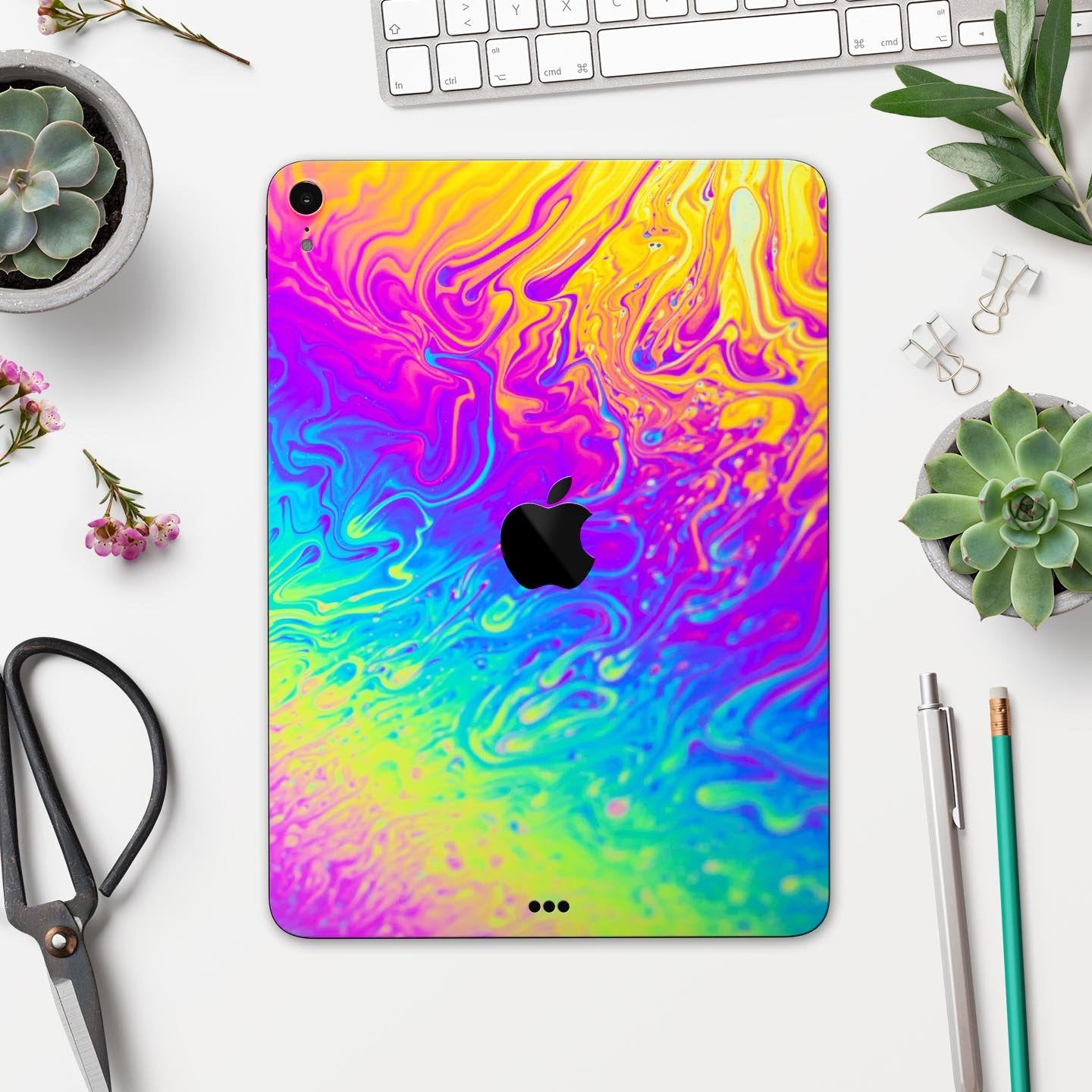 Neon Color Fushion - Full Body Skin Decal for the Apple iPad Pro