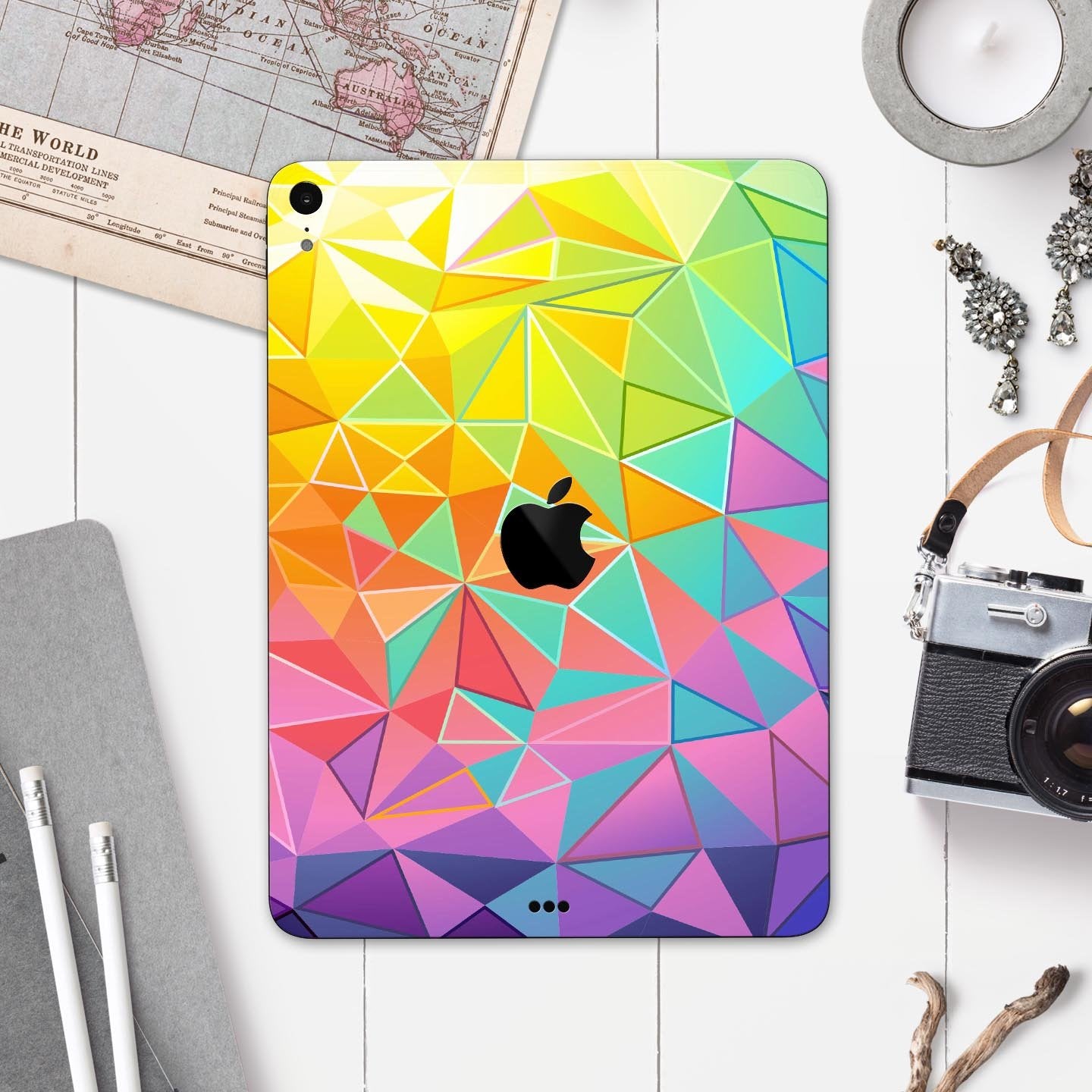 Retro Geometric - Full Body Skin Decal for the Apple iPad Pro 12.9",