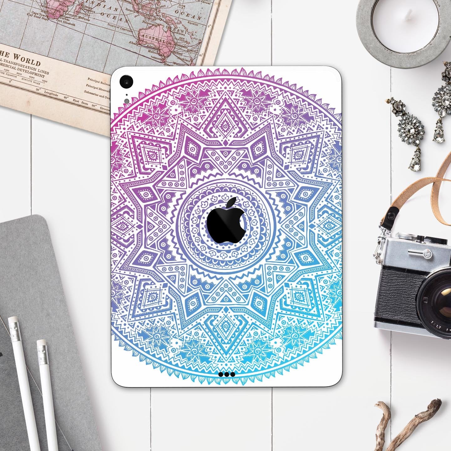 Tribal Ethnic Mandala v5 - Full Body Skin Decal for the Apple iPad Pro