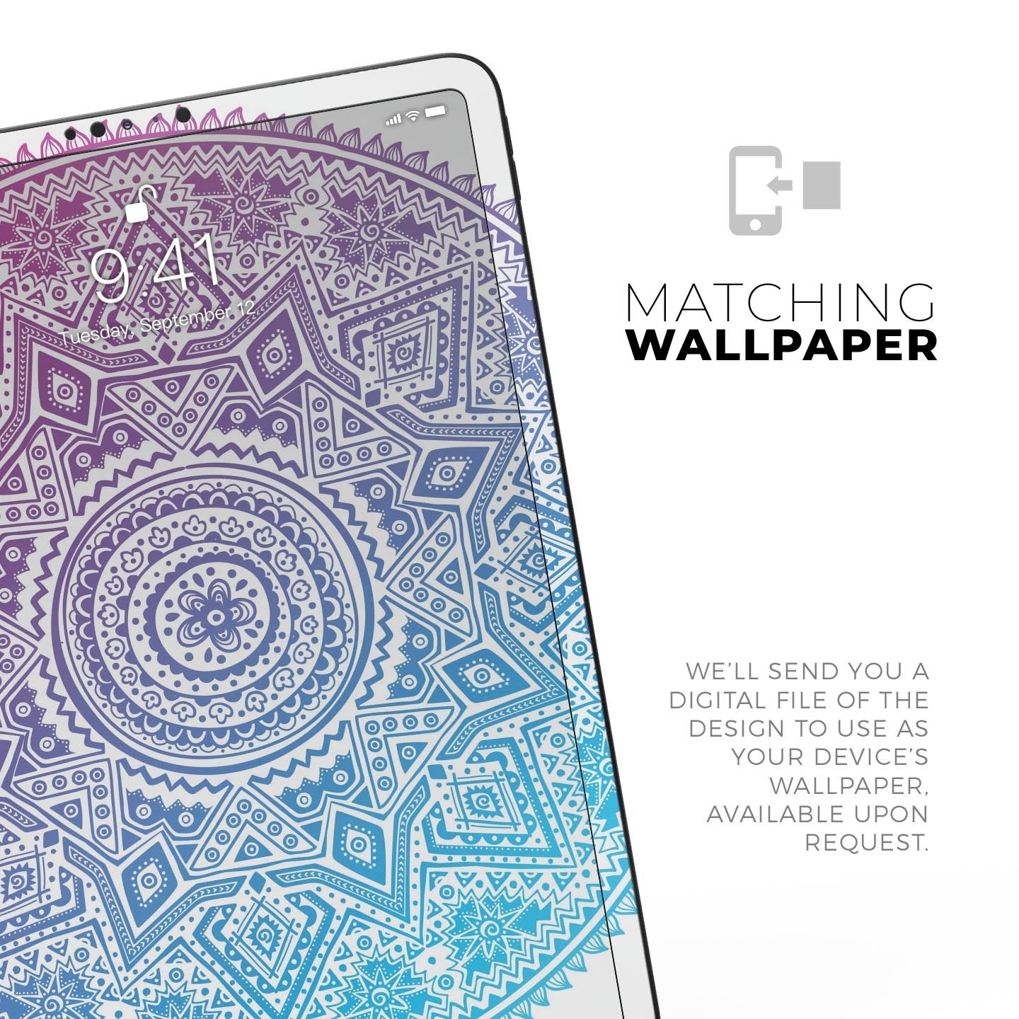 Tribal Ethnic Mandala v5 - Full Body Skin Decal for the Apple iPad Pro