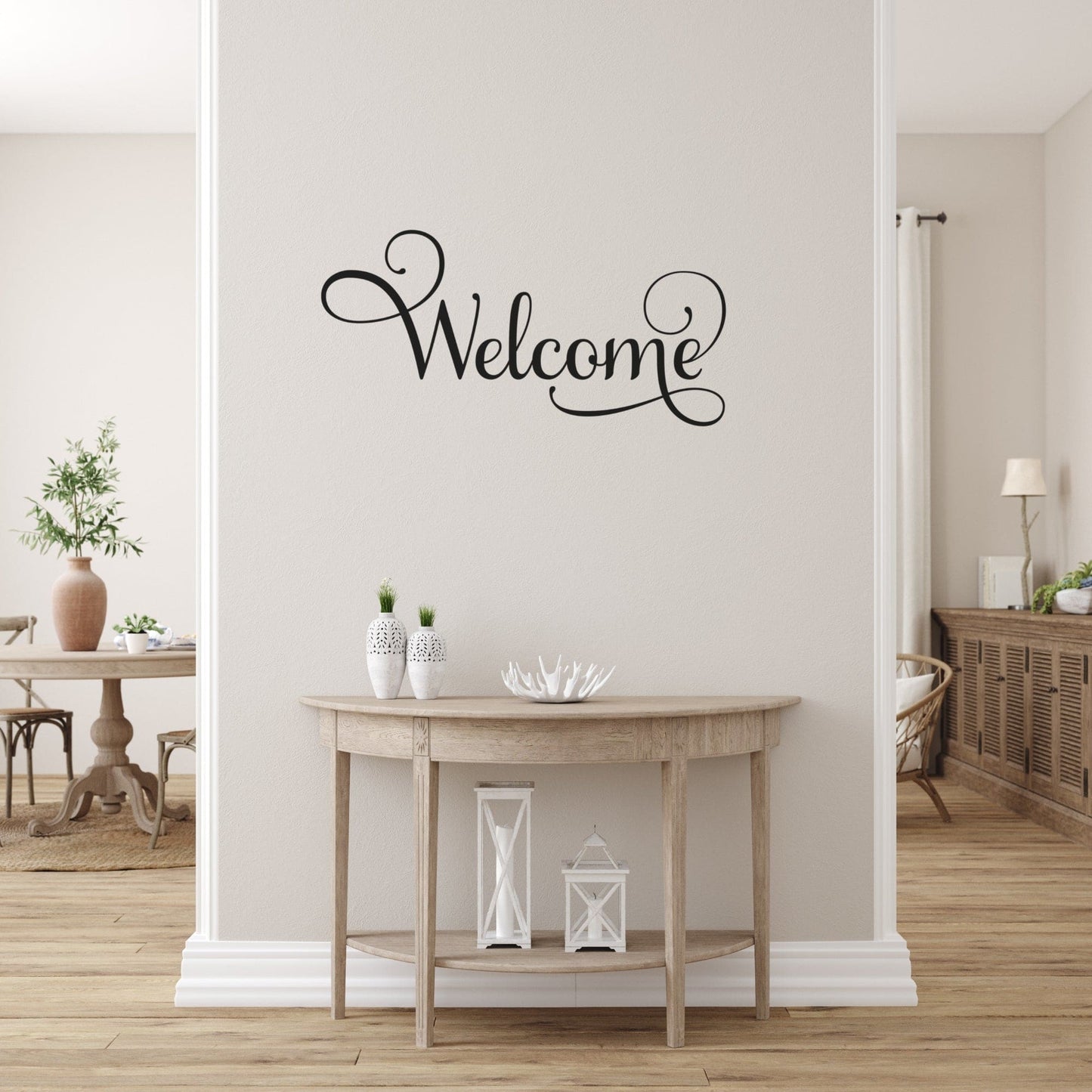 Decor - Welcome Removable Vinyl Wall Decal - Easy Peel and Stick Wall