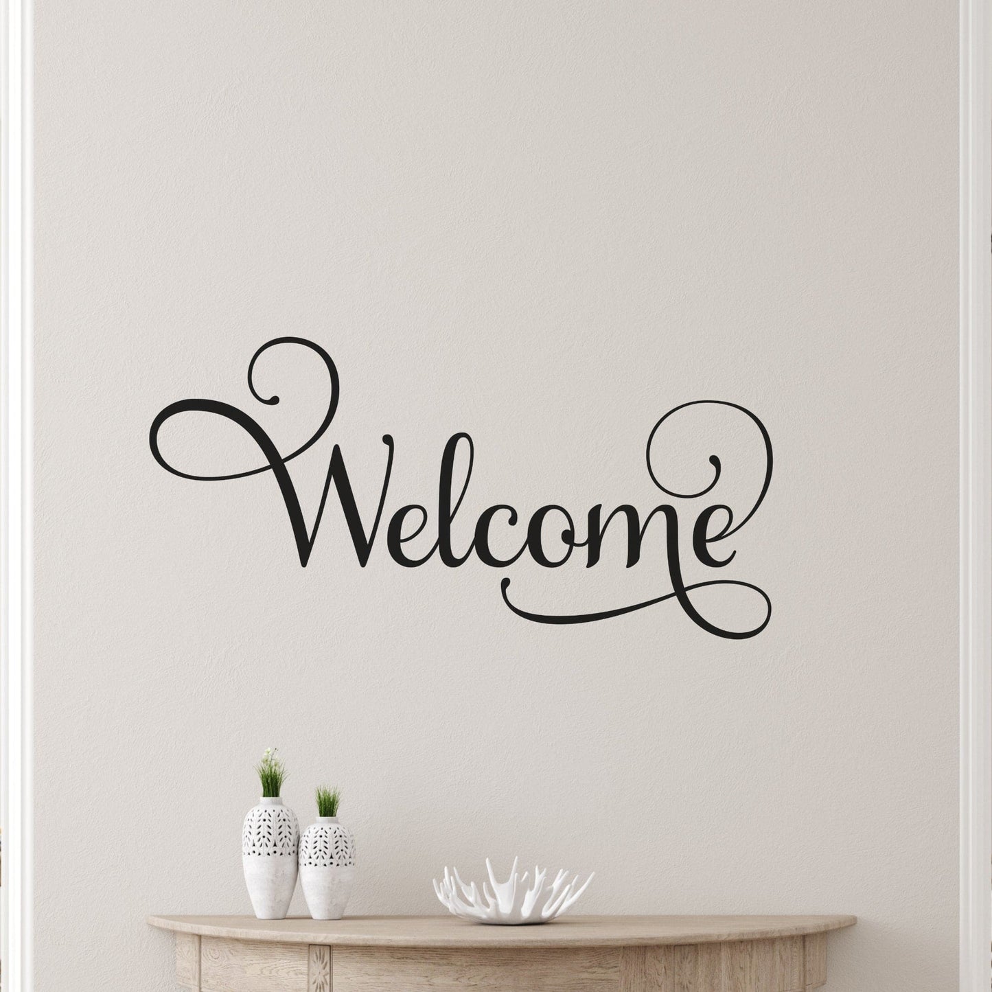 Decor - Welcome Removable Vinyl Wall Decal - Easy Peel and Stick Wall