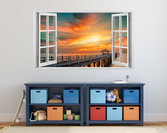 IMPRESSIVE 3D WINDOW WALL DECALS, REMOVABLE WALL STICKERS, WALL DECOR