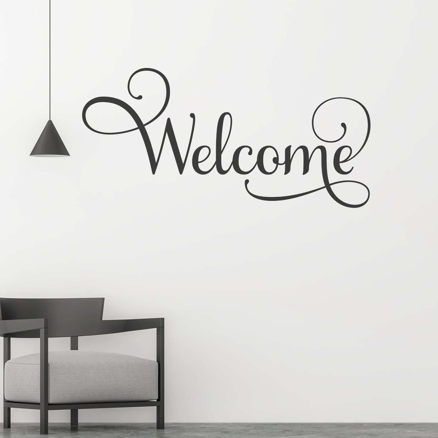 Decor - Welcome Removable Vinyl Wall Decal - Easy Peel and Stick Wall
