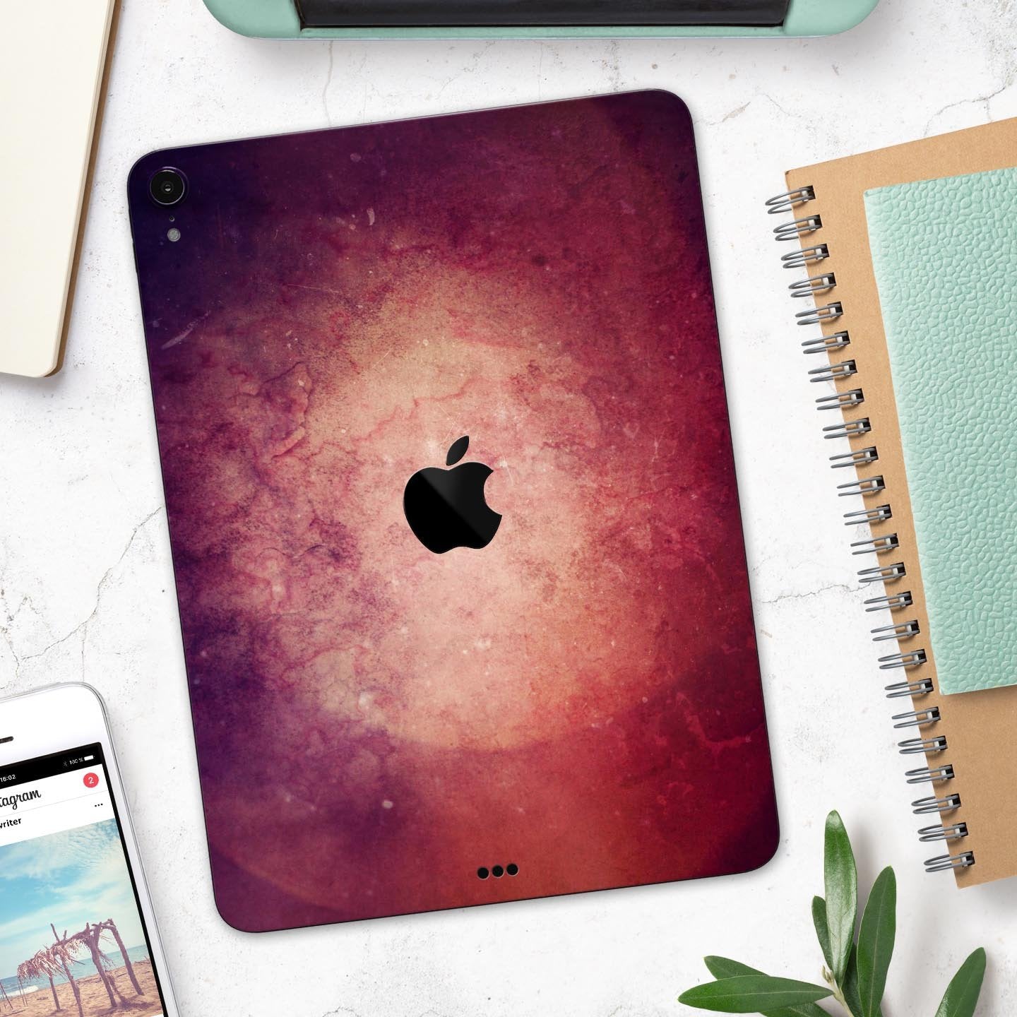 Abstract Fire & Ice V20 - Full Body Skin Decal for the Apple iPad Pro