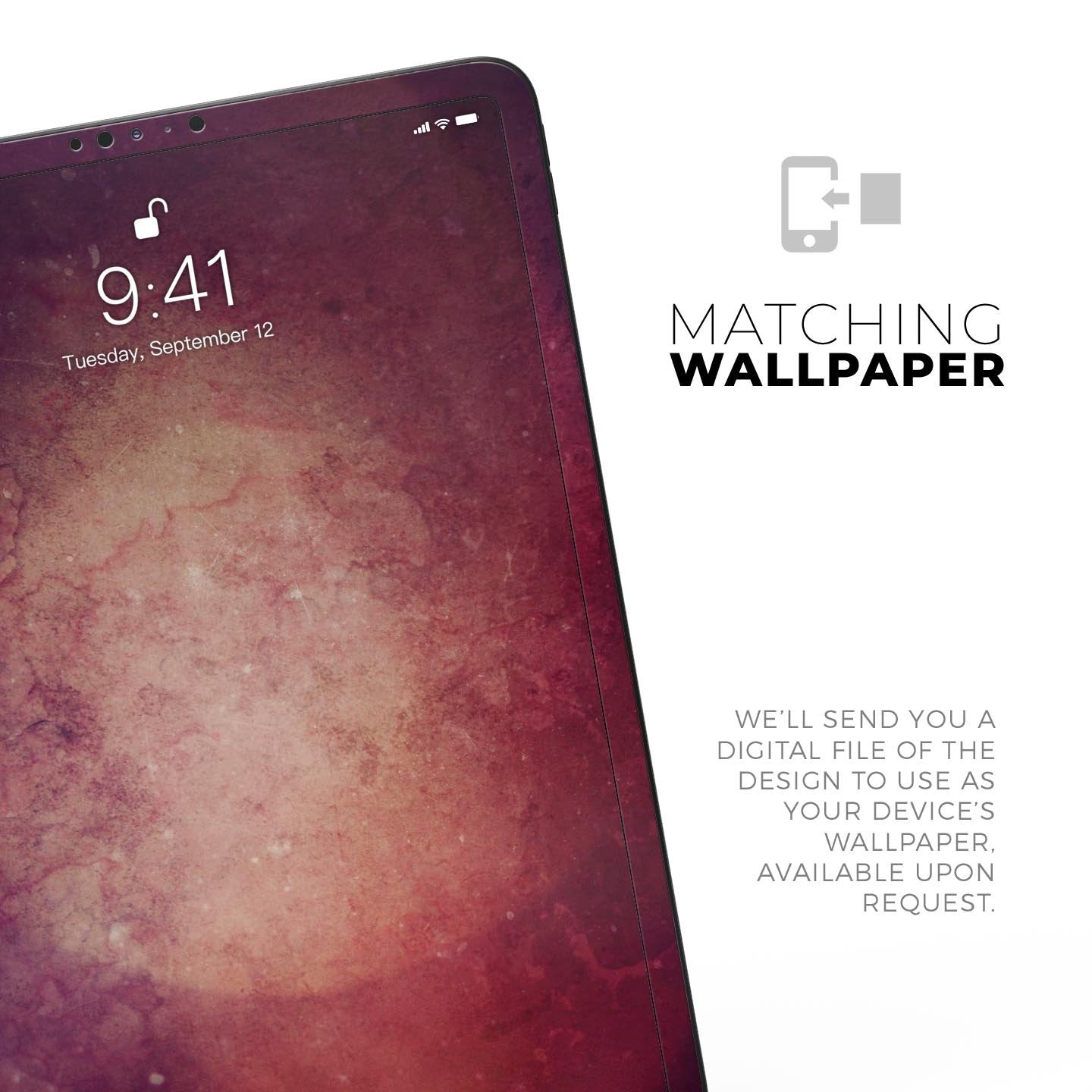 Abstract Fire & Ice V20 - Full Body Skin Decal for the Apple iPad Pro