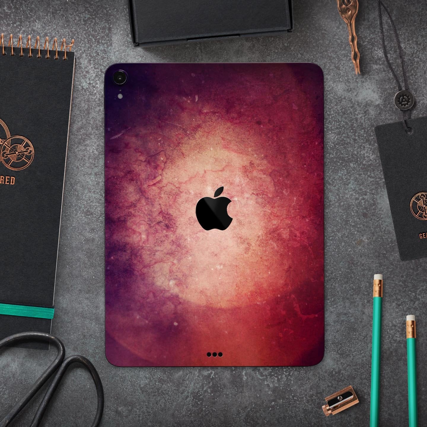 Abstract Fire & Ice V20 - Full Body Skin Decal for the Apple iPad Pro