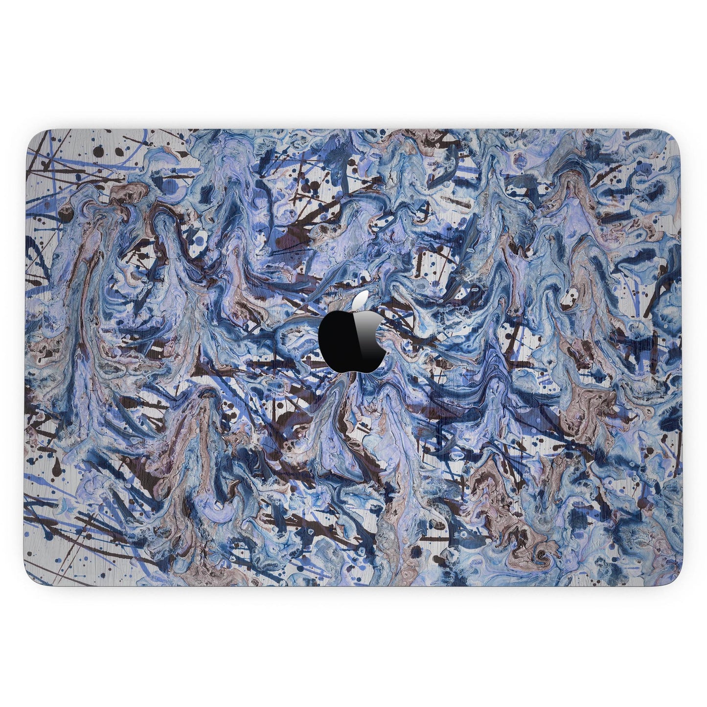 Abstract Wet Paint Blues - 13" MacBook Pro without Touch Bar Skin Kit