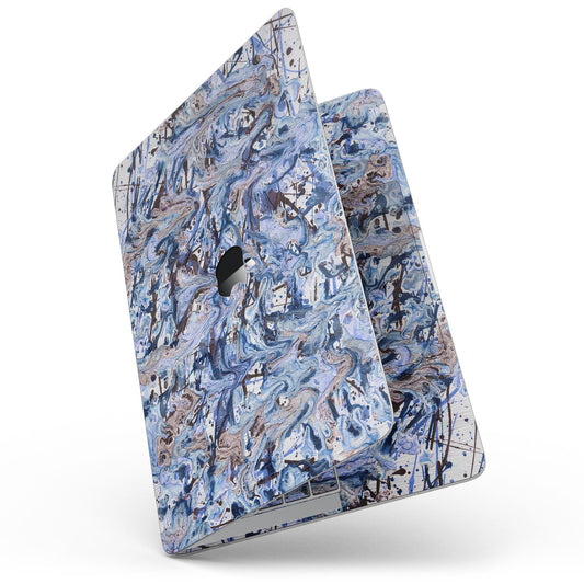 Abstract Wet Paint Blues - 13" MacBook Pro without Touch Bar Skin Kit