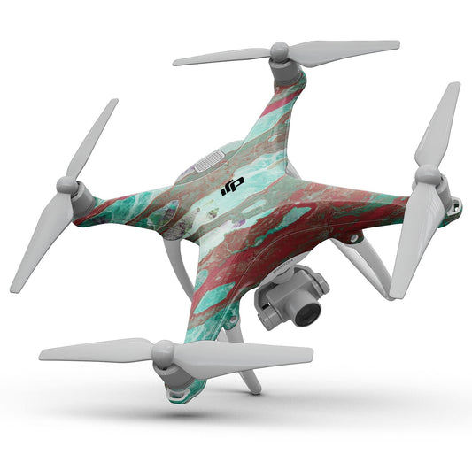 Abstract Wet Paint Mint Rustic - Full-Body Skin Kit for the DJI