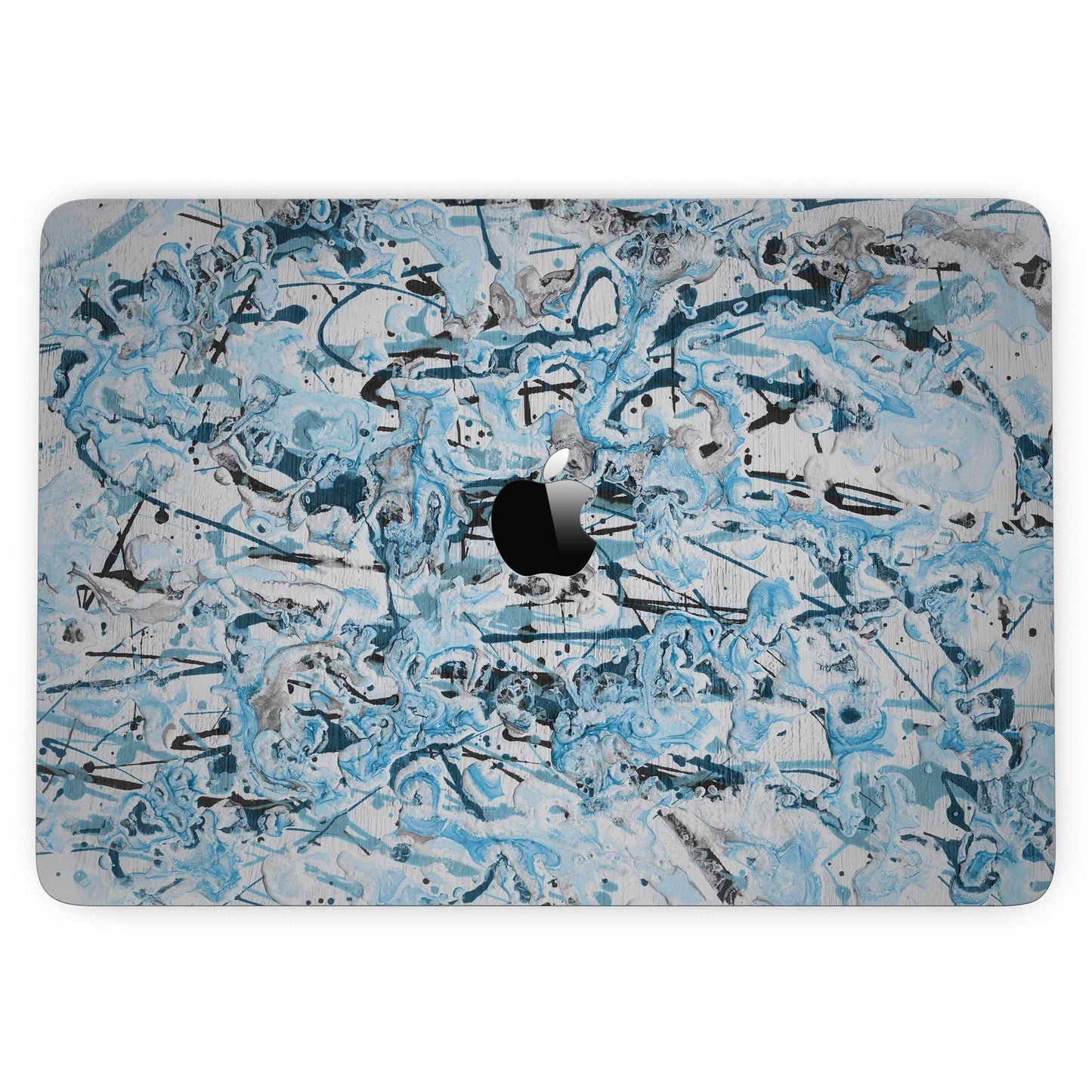 Abstract Wet Paint Teal - 13" MacBook Pro without Touch Bar Skin Kit