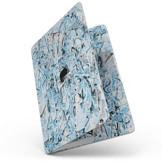 Abstract Wet Paint Teal - 13" MacBook Pro without Touch Bar Skin Kit