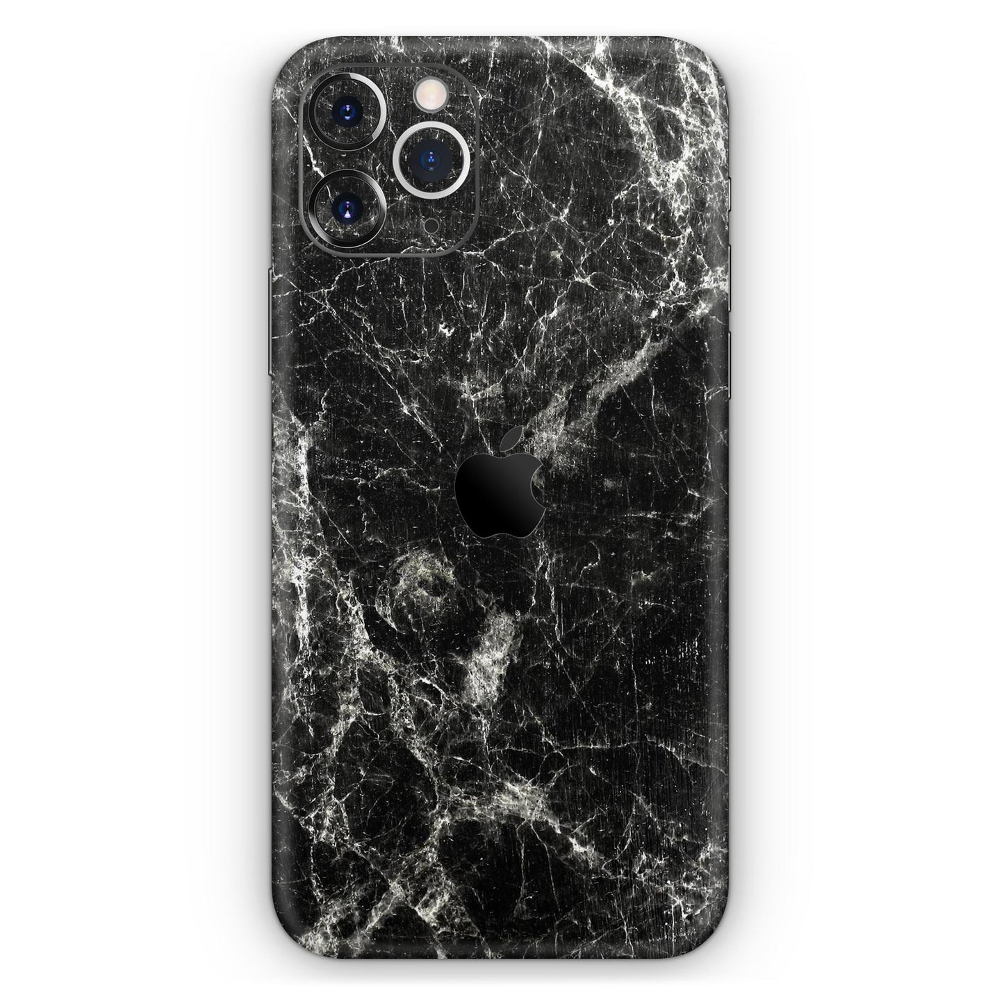 Black Scratched Marble 2 - Skin-Kit compatible with the Apple iPhone