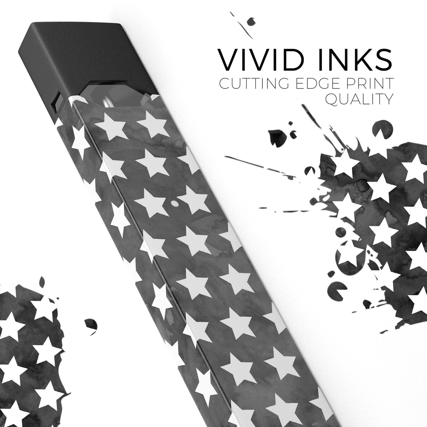 Black and White Watercolor Stars - Premium Decal Protective Skin-Wrap