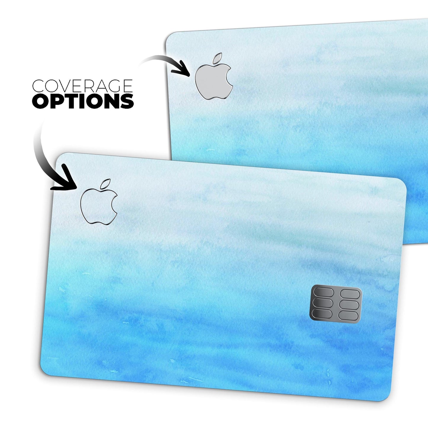 Blotted Blues Absorbed Watercolor Texture - Premium Protective Decal