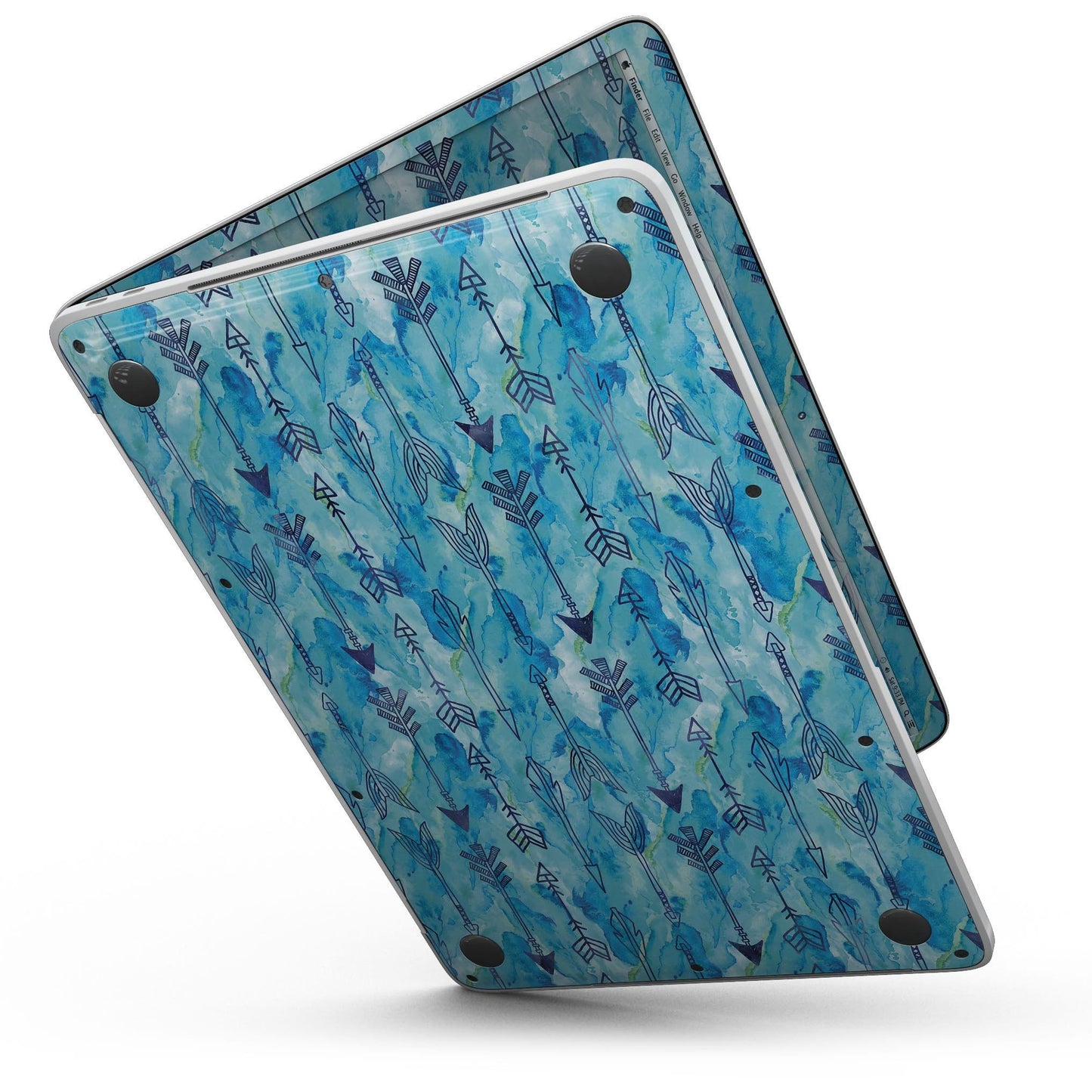Blue Tribal Arrow Pattern - 13" MacBook Pro without Touch Bar Skin Kit