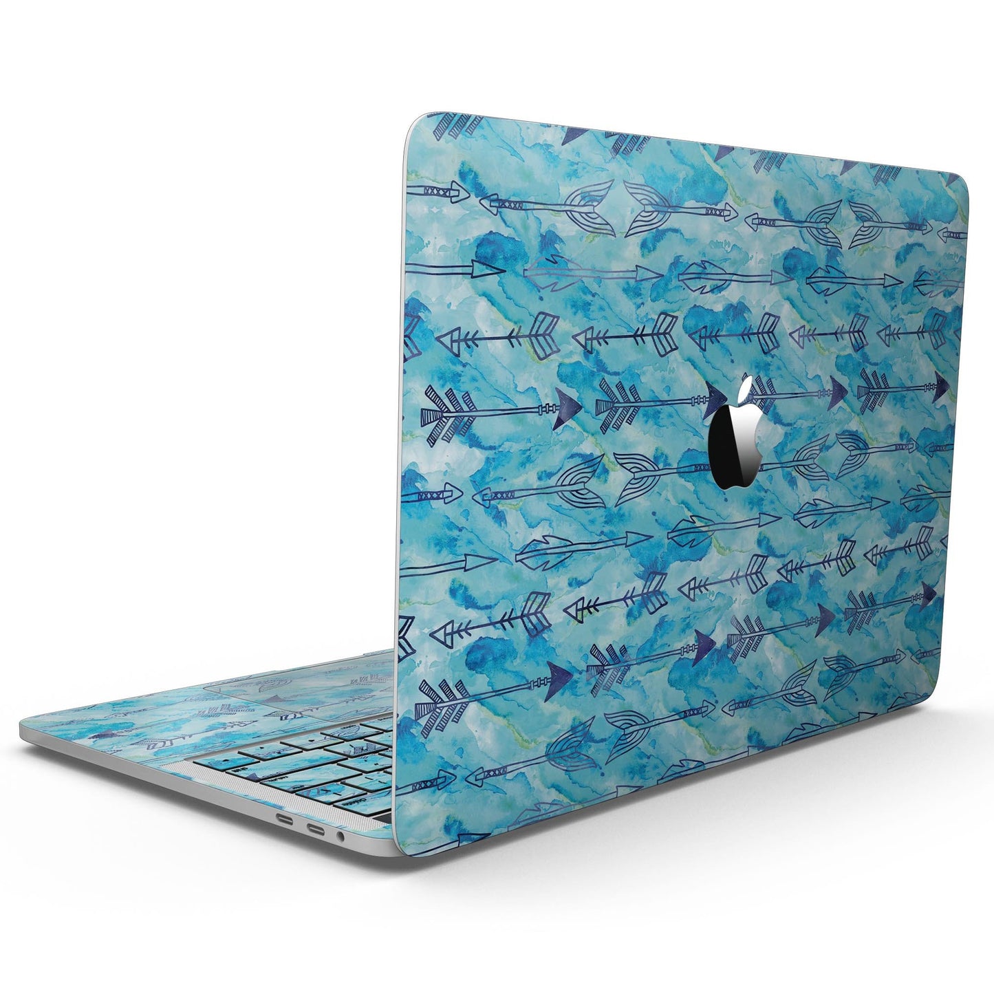 Blue Tribal Arrow Pattern - 13" MacBook Pro without Touch Bar Skin Kit