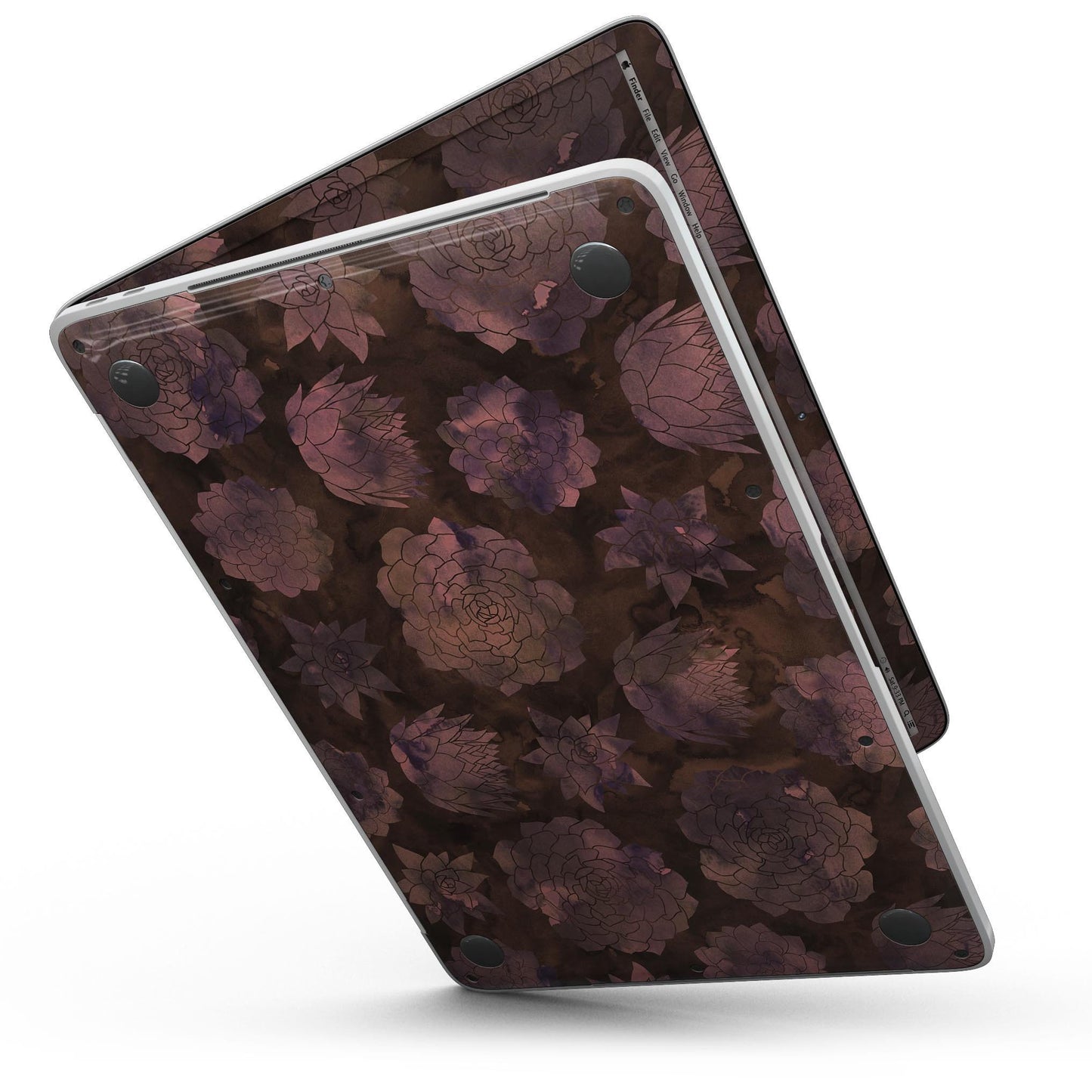 Brown Floral Succulents - 13" MacBook Pro without Touch Bar Skin Kit