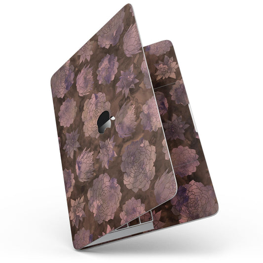 Brown Floral Succulents - 13" MacBook Pro without Touch Bar Skin Kit