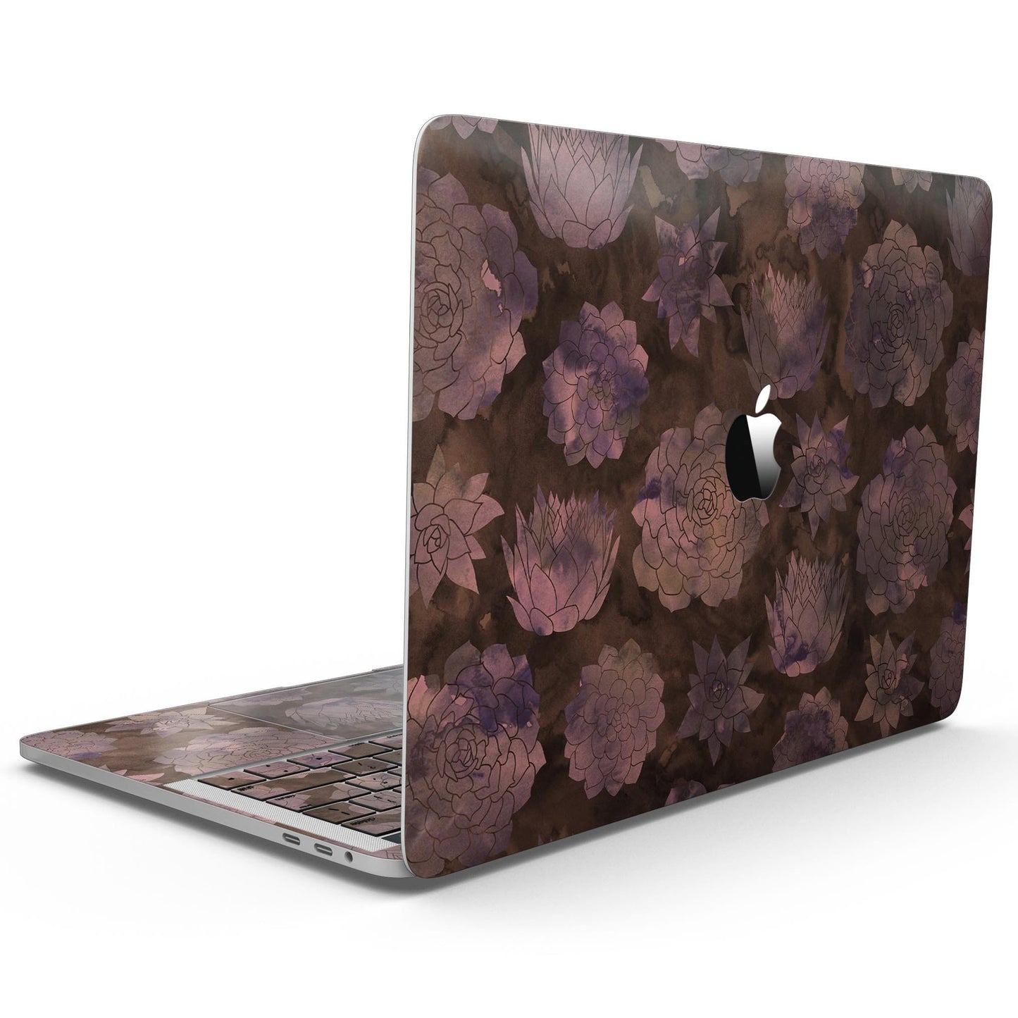 Brown Floral Succulents - 13" MacBook Pro without Touch Bar Skin Kit