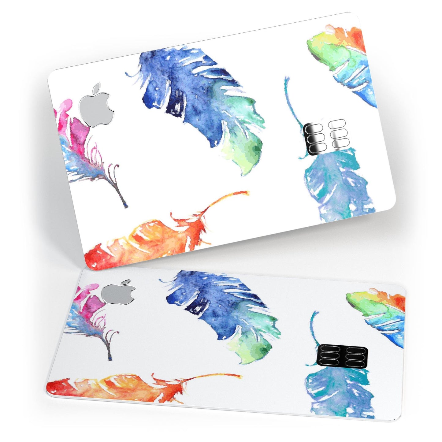 Colorful Watercolor Feathers - Premium Protective Decal Skin-Kit for