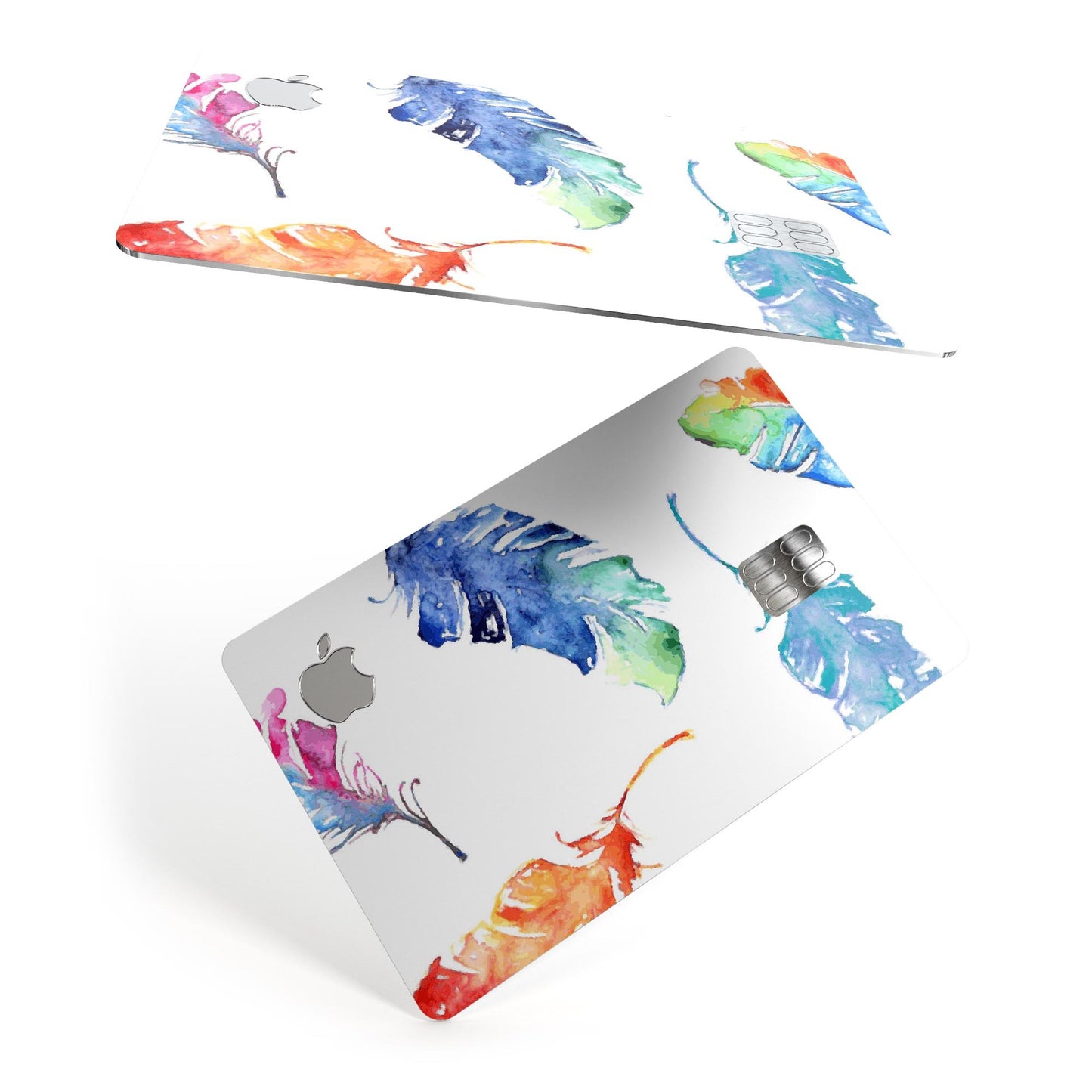 Colorful Watercolor Feathers - Premium Protective Decal Skin-Kit for
