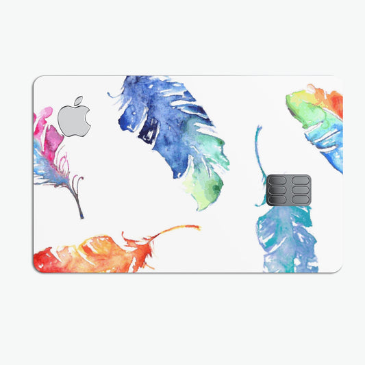 Colorful Watercolor Feathers - Premium Protective Decal Skin-Kit for