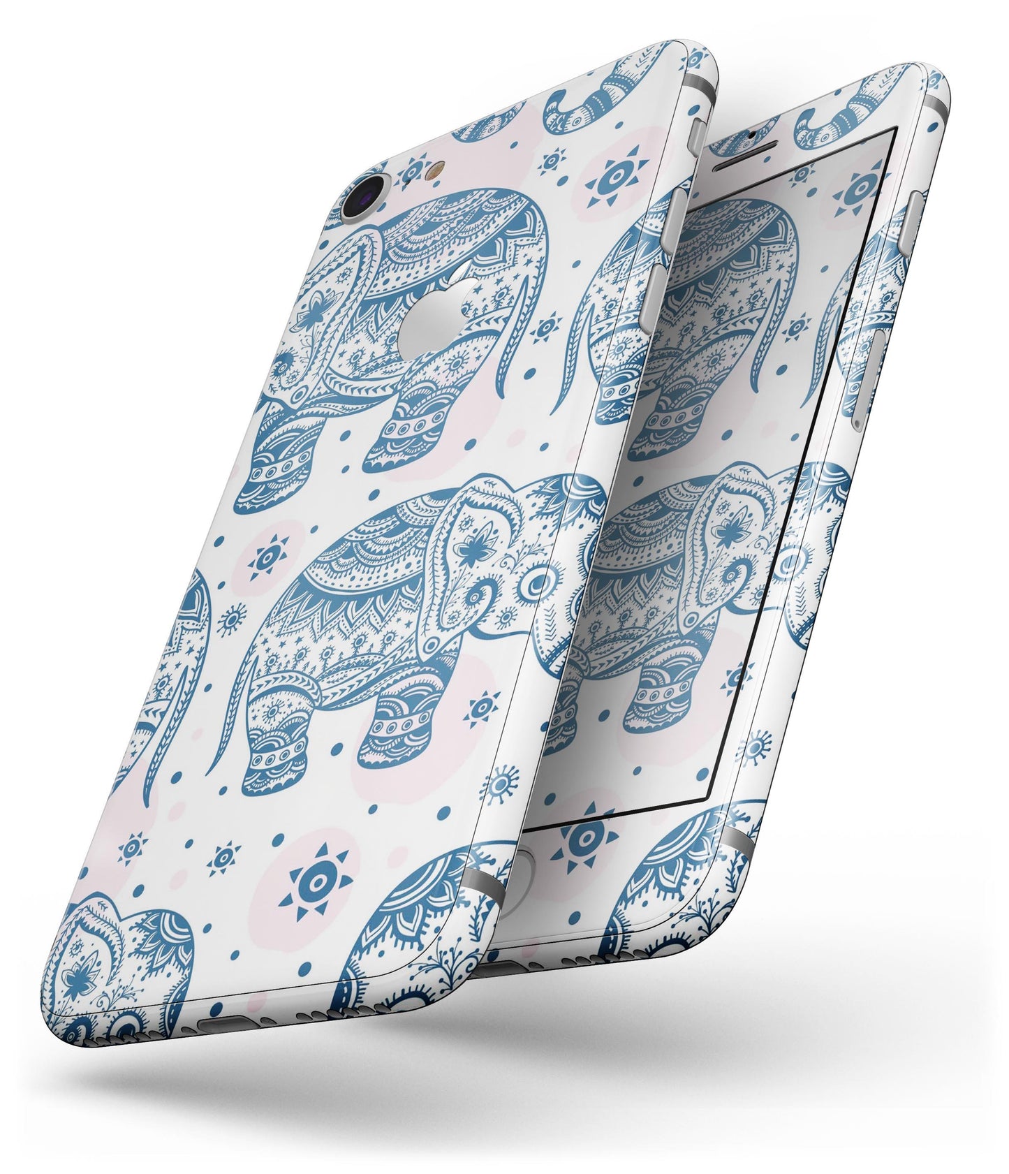 Ethnic Navy Seamless Aztec Elephant - Skin-kit for the iPhone 8 or 8