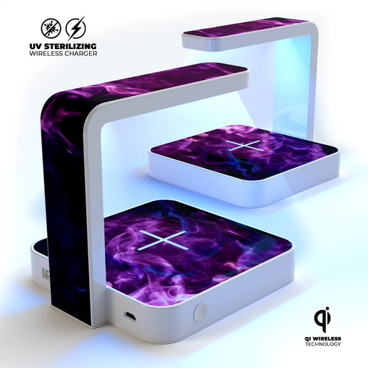 Glowing Pink Smoke UV Germicidal Sanitizing Sterilizing Wireless Smart