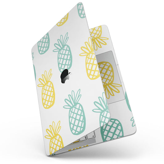 Gold and Mint Pineapple - 13" MacBook Pro without Touch Bar Skin Kit