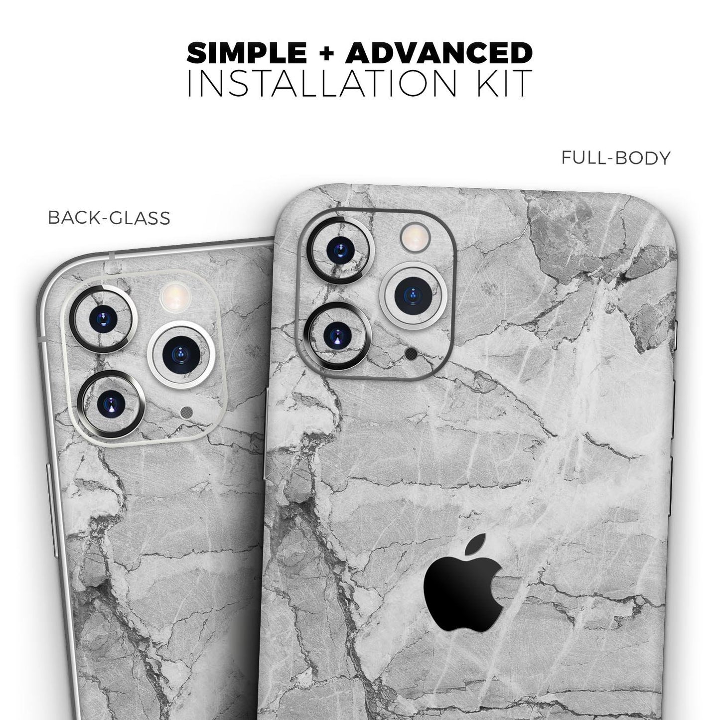 Gray Slate Marble // Skin-Kit compatible with the Apple iPhone 14, 13,