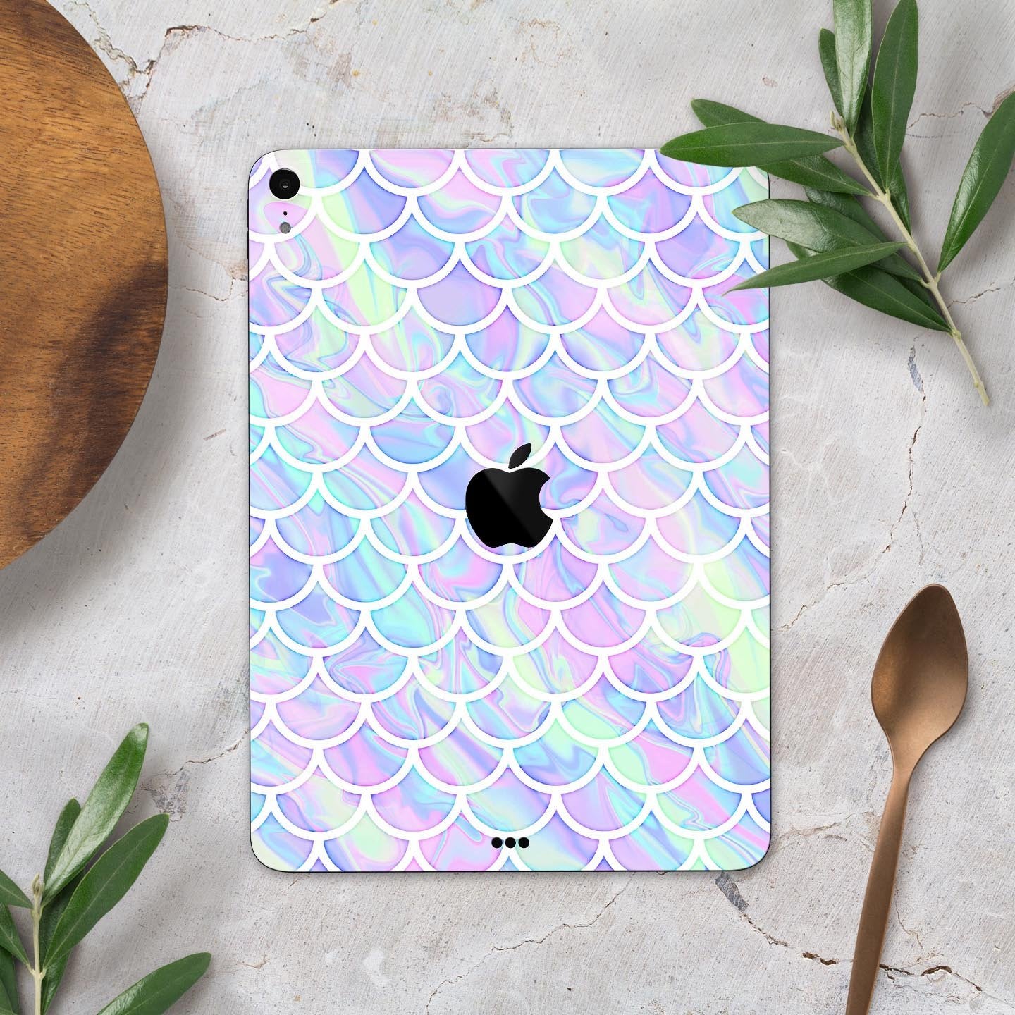 Iridescent Dahlia v8 - Full Body Skin Decal for the Apple iPad Pro