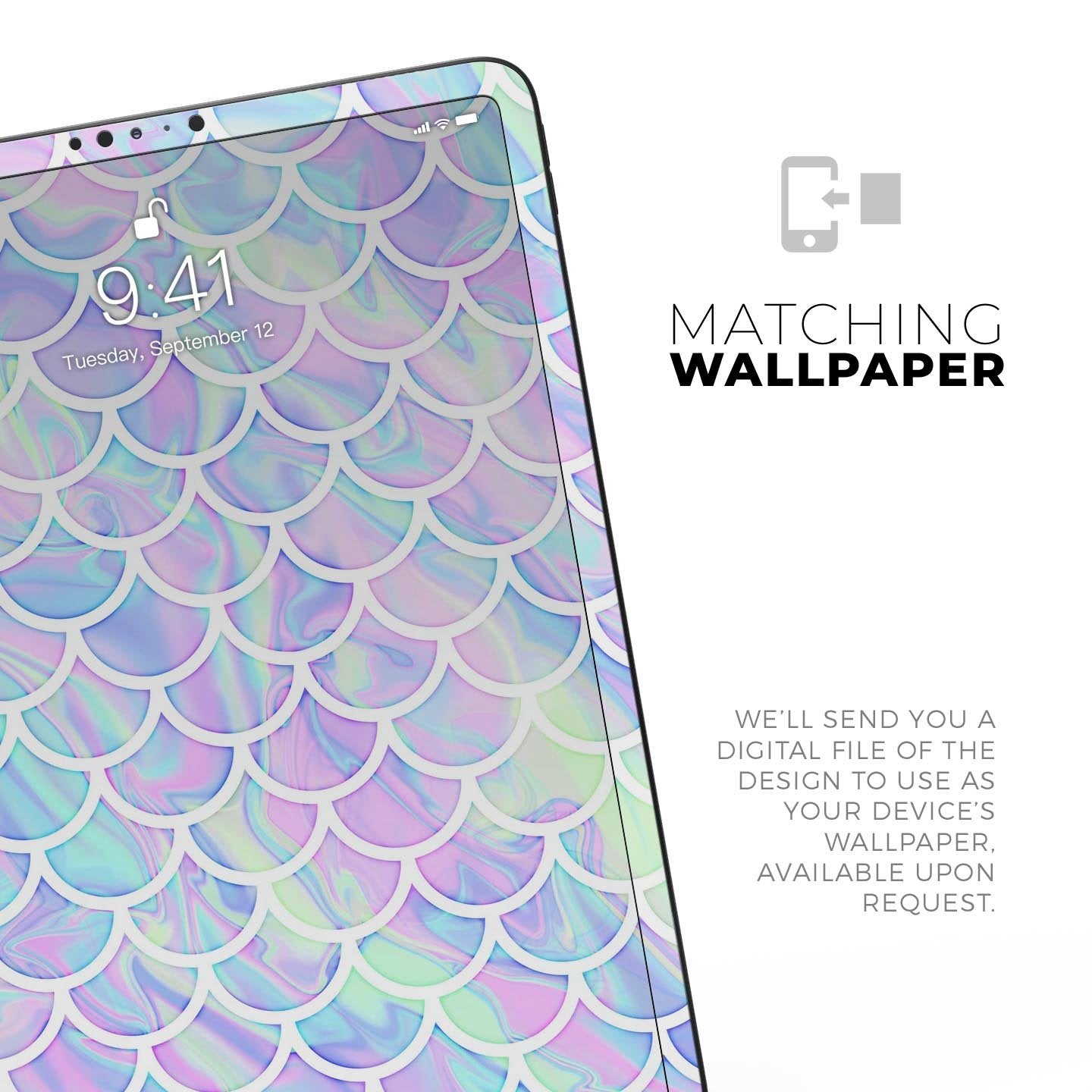Iridescent Dahlia v8 - Full Body Skin Decal for the Apple iPad Pro