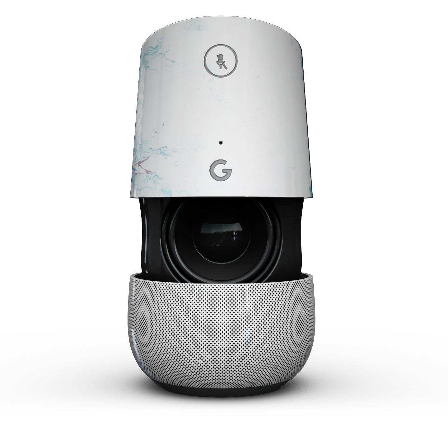 Marbleized Blue Border v2 - Full-Body Skin Kit for the Google Home