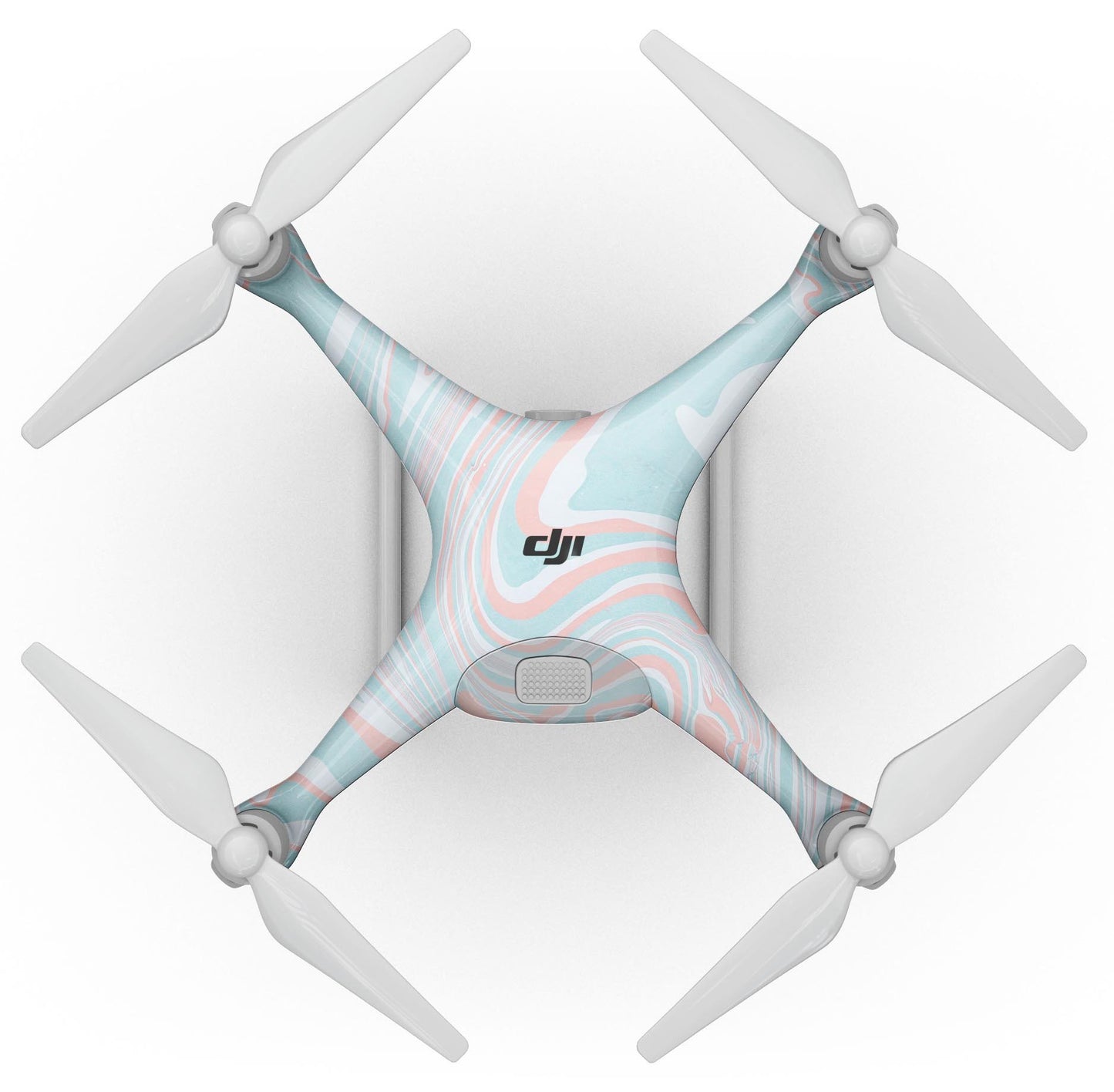 Marbleized Mint and Coral - Full-Body Skin Kit for the DJI Phantom 4