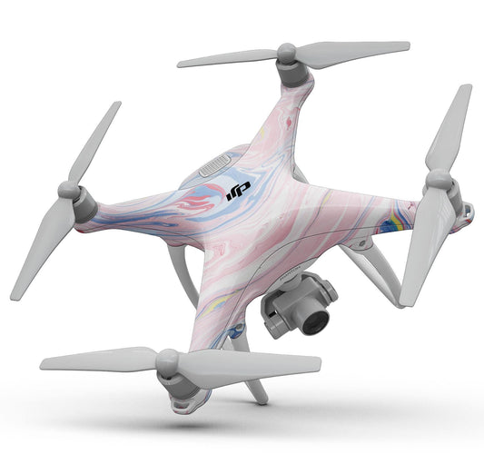 Marbleized Pink and Blue Swirl V2123 - Full-Body Skin Kit for the DJI