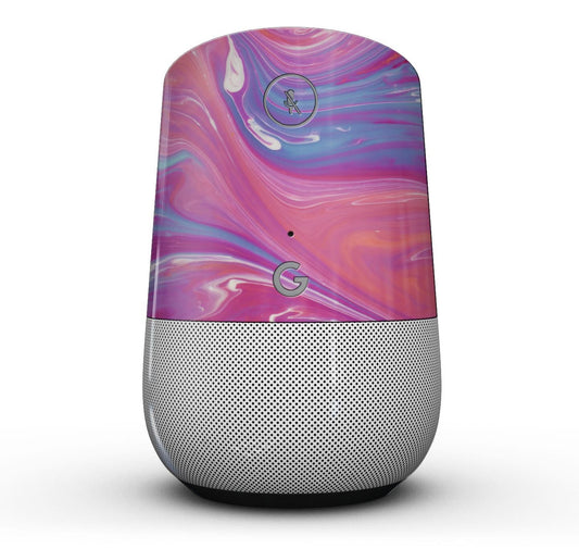 Marbleized Pink and Blue v391 - Full-Body Skin Kit for the Google Home